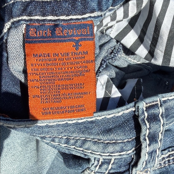 Rock revival Betty easy skinny size 29/30 open back pockets Blue Jeans # 04 - Picture 8 of 10